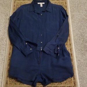 Life In Progress  Navy Blue Long Sleeve Romper LG